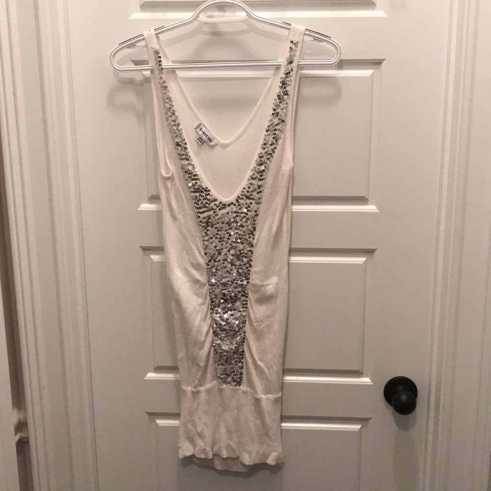 Bebe Vneck Party Top